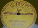 Elvis Presley Good Rockin Tonight 78rpm Yellow Vinyl SUN Records