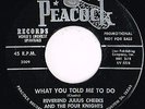 REV JULIUS CHEEKS & 4 KNIGHTS what you told me to do U.S. PEACOCK 7