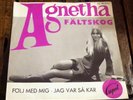 AGNETHA FÄLTSKOG 7' Följ med mej/jag var så kär 1967 RARE pre ABBA Cupol + PS