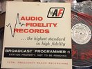 AUDIO FIDELITY BROADCAST PROGRAMMER # 1 LP W/ LIONEL HAMPTON/JOHNNY PULEO... NM-