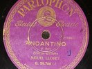 SPANISH 78 rpm RECORD Parlophon MIGUEL LLOBET Guitar solo ANDANTINO Studio RARE