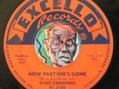 HEAR King Crooners 45 Now That She's Gone/Won't You Let EXCELLO doo wop R&B soul