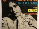 Dave Davies: Death of a Clown AUTOGRAPHED SLEEVE French EP '67 Kinks Rare Signed
