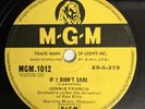 MGM. 1012 CONNIE FRANCIS / If I Didn’t Care / Towards The End Of The Day / 78RPM