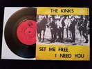 THE KINKS Set Me Free 45/PS Danish EXPORT 1965 PYE 7N 15854 EX+