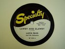 LLOYD PRICE Rare 78rpm on SPECIALTY 428 