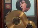 Very Rare Elvis Presley Crying Tear Collectible  24k Gold Plated Records Framed