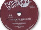 Rare 1958 MICHÈLE RICHARD 78 RPM Record. Le village du Père Noël.