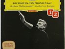 KARAJAN BEETHOVEN SYMPHONIES 1 & 2 DGG ED.1 RED STEREO TULIP SLPM 138801 NM