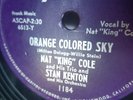 VTG 78 NAT KING COLE ORANGE COLORED SKY & JAM-BO CAPITOL VG