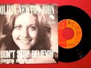 OLIVIA NEWTON JOHN don't stop believin' RARE BELGIAN MISPRINT PICTURE SLEEVE 45