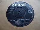 JACKIE WILSON UK CORAL 45 1961 EX+ YEARS FROM NOW FULLY PLAYGRADED