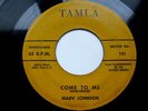 Northern Soul 45 MARV JOHNSON COME TO ME - TAMLA MOTOWN 1st 1959 NO ADDRESS VG