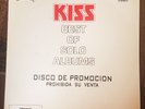 KISS Best of Solo Albums LP White Label PROMO RARE PEERUVIAN South America EX