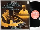 SZERYNG (violin), WALCHA (harpsichord) Bach Sonatas PHILIPS 2 LPs STEREO red/si