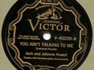 SCARCE COUNTRY HILLBILLY 78 Jack & Johnnie Powell Victor V-40259 E+/E-