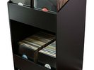 LPBIN LP Storage Cabinet Modern Black / Bin Style Storage for 12