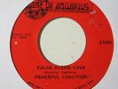 rare garage psych 45 PEACEFUL COALITION false alarm love AGE OF AQUARIUS hear