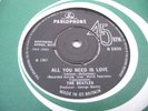 THE BEATLES Very Rare ALL YOU NEED IS LOVE No SOLD IN THE UK TEXT 
