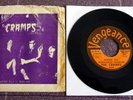 THE CRAMPS, HUMAN FLY, 1978 VENGEANCE RECORDS 45 SINGLE IN WHITE BORDER P/S.