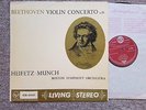 SB 2047 BEETHOVEN VIOLIN CONCERTO HEIFETZ MUNCH 1959 UK GRVD DECCA PRESS LP ED1
