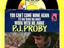 P.J. PROBY YOU CAN'T COME HOME AGAIN GROUP ROCK PICTURE SLEEVE 45 RPM RECORD