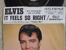Elvis Presley -  It Feels So Right / Easy Question - RARER PS + USA 45 rpm