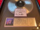 Sammy Hagar Signed Platinum Record Award