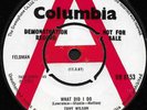 TONY WILSON - WHAT DID I DO (Columbia)  Rare 60's UK Pop Soul Demo 45 NM