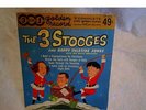 1960 THE THREE STOOGES-Sing Happy Yuletide Songs,Little Golden 45,623,moe,larry