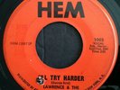 Rare 1965 Northern Soul Group Garage HEM 45 Lawrence & Arabians ILL TRY HARDER