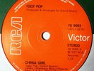 IGGY POP China Girl VINYL 45 David Bowie UK RCA 1977 RECORD Punk Rock Stooges
