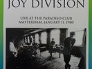JOY DIVISION Live At Paradiso Club 1980 EU IMPORT Vinyl LP LIMITED Edition /500