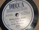 Bluegrass Promo 78 Bill Monroe Blue Grass Boys Decca 46380 Jimmie Rodgers Covers