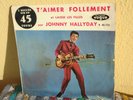 TRES RARE SP 45 T JOHNNY HALLYDAY JUKE BOX BIEM T'AIMER FOLLEMENT