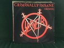 SLAYER CRIMINALLY INSANE (REMIX) / AGGRESSIVE PERFECTOR 1987 ROCK METAL 7