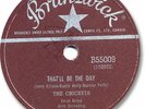 BUDDY HOLLY & the Crickets Rock'n Roll 78 RPM Record. That'll Be the Day
