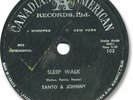 Super Rare 1959 SANTO & JOHNNY Rock'n Roll 78 RPM Record. Sleep Walk