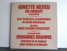 GINETTE NEVEU VIOLIN CONCERTO BRAHMS SCHMIDT ISSERSTEDT FRENCH LP STIL NM