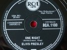 ELVIS PRESLEY one night / i got stung RCA  78rpm rock n roll