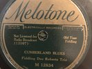 Melotone 12834 Fiddlin Doc Roberts CUMBERLAND BLUES  78 rpm GRATEFUL DEAD E-/V+