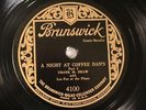 JAZZ FRANK M. SHAW TOM GERUN A Night At CoffeeDan's(Speakeasy) BRUNSWICK 4100  E