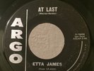 Soul 45 Etta James At Last on Argo HEAR 1st Issue