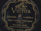 78-P.W.BLUEGRASS-CARTER FAMILY-DON'T FORGET THIS SONG/LITTLE LOG HUT IN THE LANE