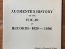 Augmented History of the Violin (1920 - 1950) 3LP Box set / TLC 2580 / Ltd Ed