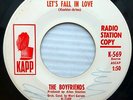 BOYFRIENDS aka 5 DISCS white doowop promo KAPP 45 LET'S FALL IN LOVE OH LANA D53