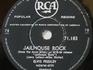 ELVIS PRESLEY - JAILHOUSE ROCK / TREAT ME NICE - 78 RPM -SOUTH AFRICA - EXC COND