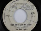 Northern Soul Doo Wop 45 BLEU LIGHTS They Don't Know My Heart BAY SOUND HEAR