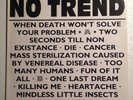 No Trend When Death Won’t Solve Your Problem LP EX+ vinyl UK punk