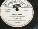 Rare RCA Record Prevue Disc Jockey Sample 78 Single Eartha Kitt Santa Baby